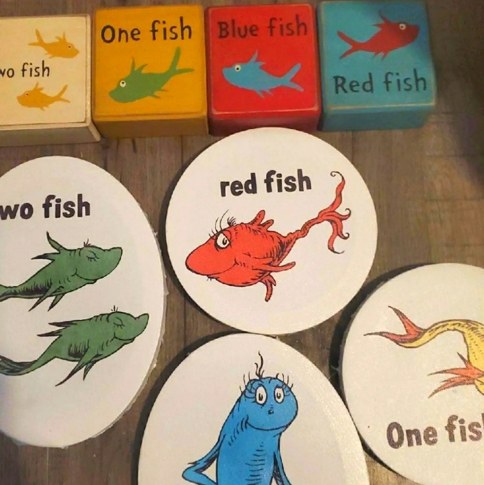 Dr. Suess Red fish blue fish nursery decor